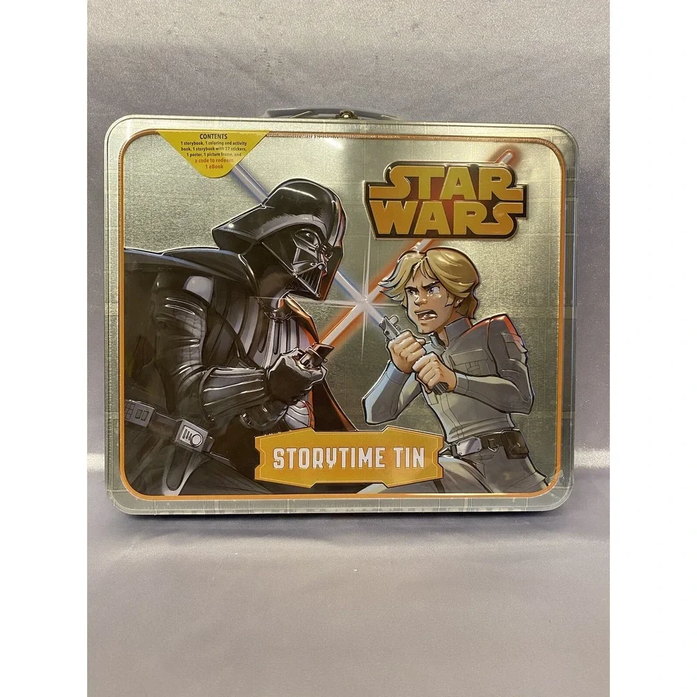 Star Wars Storytime Tin W/Storybook,Coloring,Activity Book Stickers Poster NEW